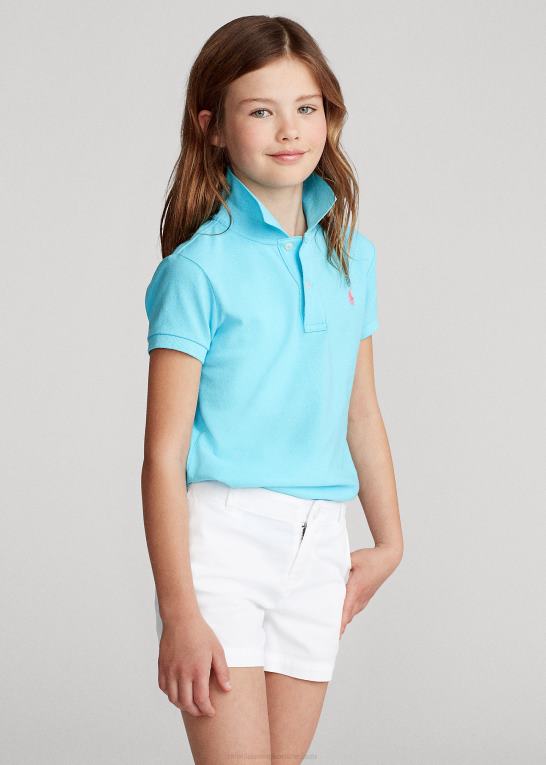 turkis nova børn Ralph Lauren bomulds mesh poloshirt Z426B7000