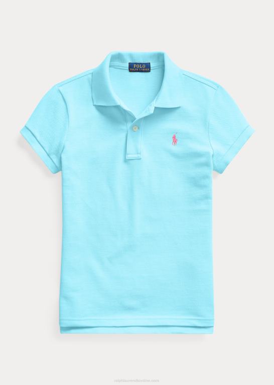 turkis nova børn Ralph Lauren bomulds mesh poloshirt Z426B7000