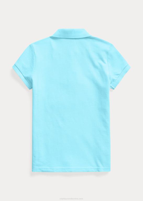 turkis nova børn Ralph Lauren bomulds mesh poloshirt Z426B7000