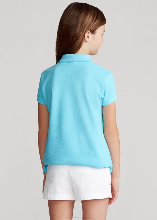 turkis nova børn Ralph Lauren bomulds mesh poloshirt Z426B7000