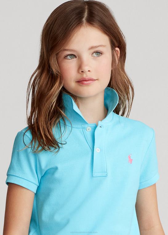 turkis nova børn Ralph Lauren bomulds mesh poloshirt Z426B7000