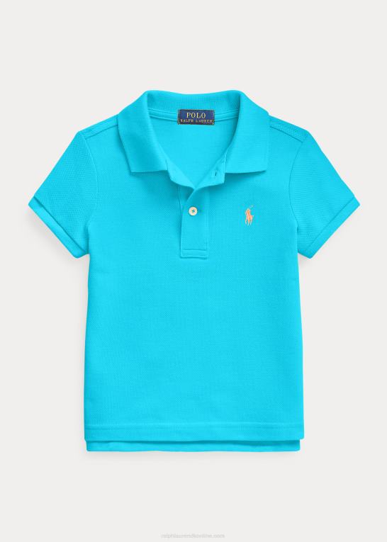 vig blå børn Ralph Lauren bomulds mesh poloshirt Z426B6761