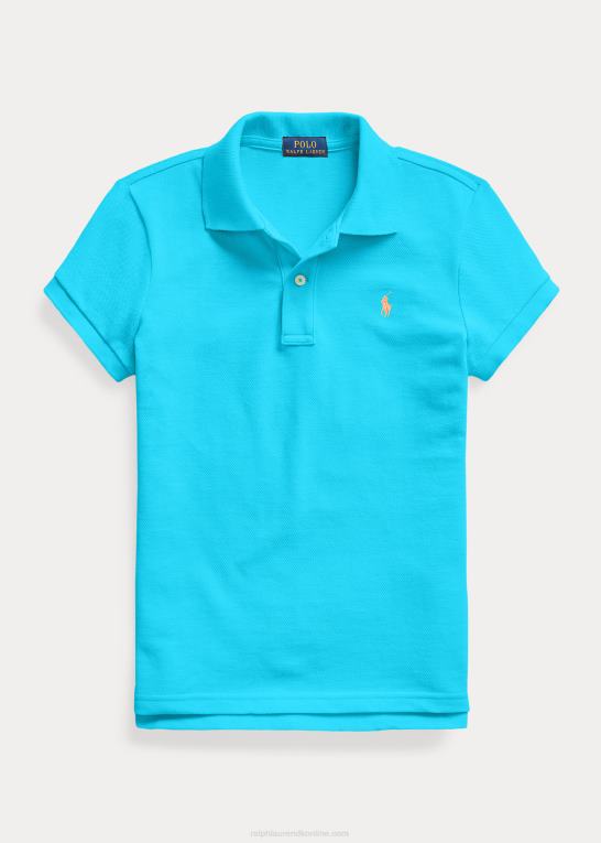 vig blå børn Ralph Lauren bomulds mesh poloshirt Z426B7003