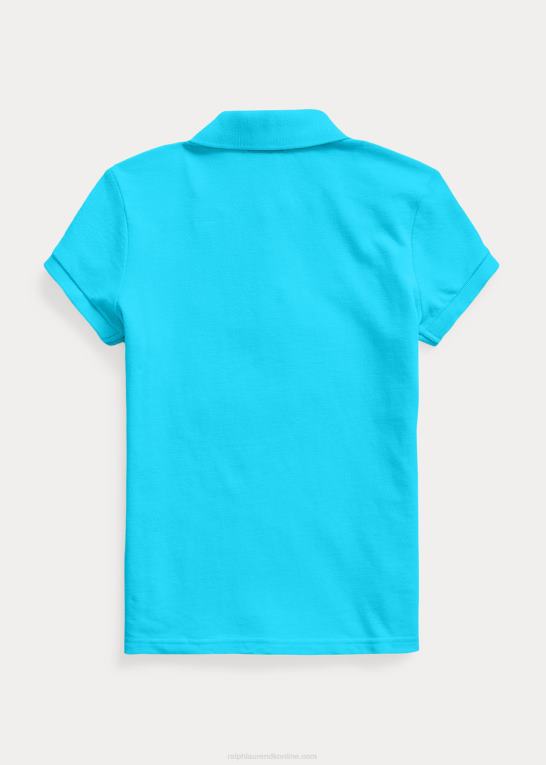 vig blå børn Ralph Lauren bomulds mesh poloshirt Z426B7003