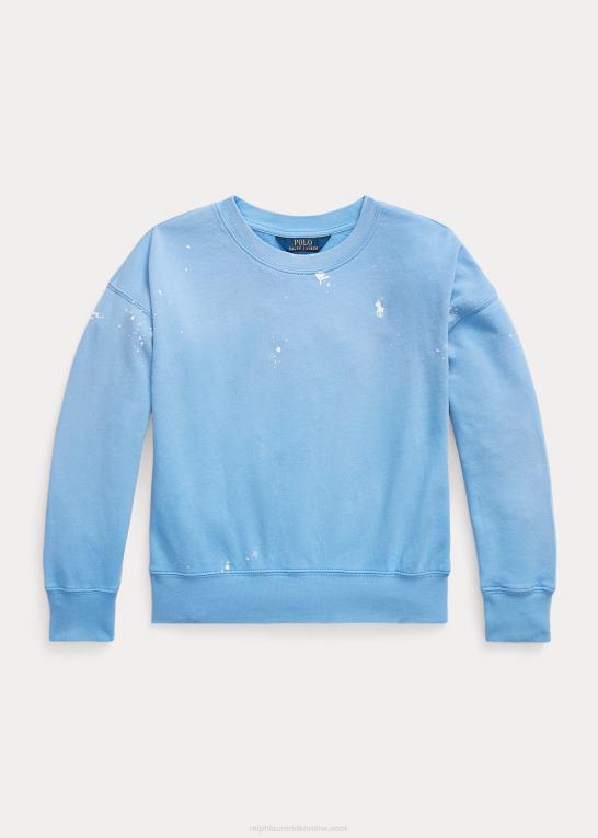 havneø blå børn Ralph Lauren spa-frottétrøje med malingsplattertryk Z426B7170