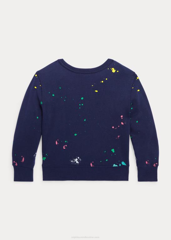krydstogtflåde børn Ralph Lauren spa-frottétrøje med malingsplattertryk Z426B5818