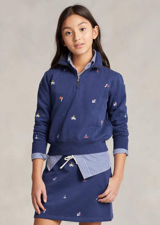 rustik marine børn Ralph Lauren nautisk fleece pullover Z426B7487