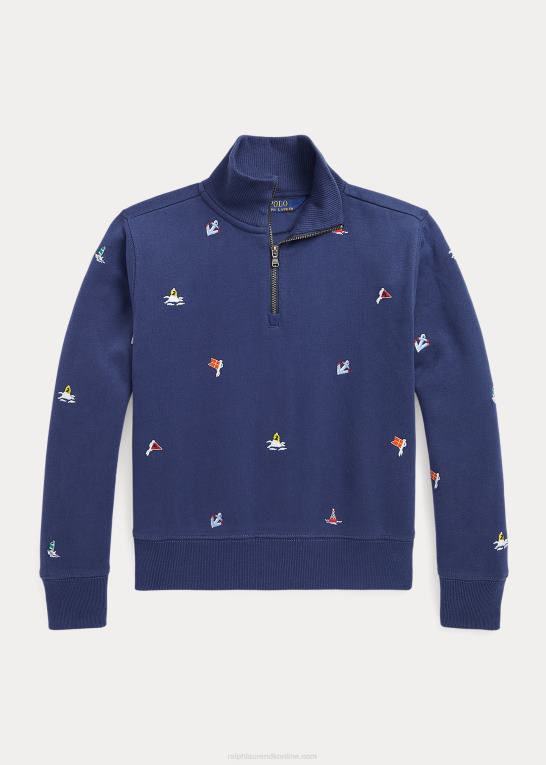 rustik marine børn Ralph Lauren nautisk fleece pullover Z426B7487