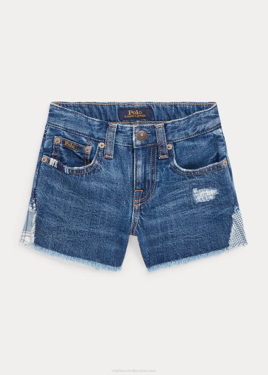allyra vask børn Ralph Lauren patchwork bomuld denim short Z426B6824