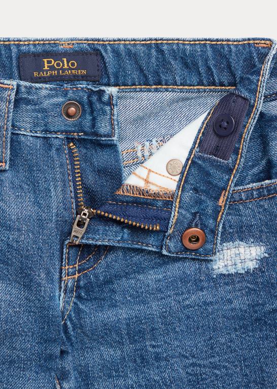 allyra vask børn Ralph Lauren patchwork bomuld denim short Z426B6824