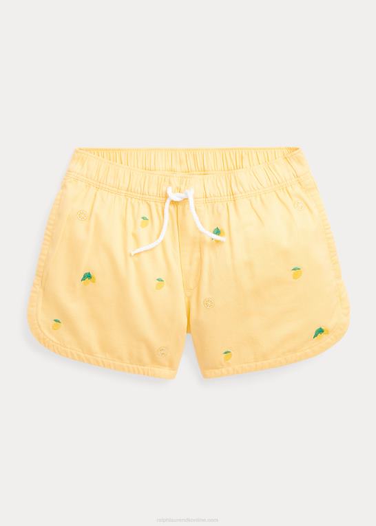 banancreme børn Ralph Lauren citron bomuldstwill kort Z426B7087