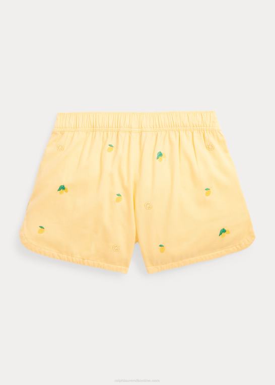 banancreme børn Ralph Lauren citron bomuldstwill kort Z426B7087