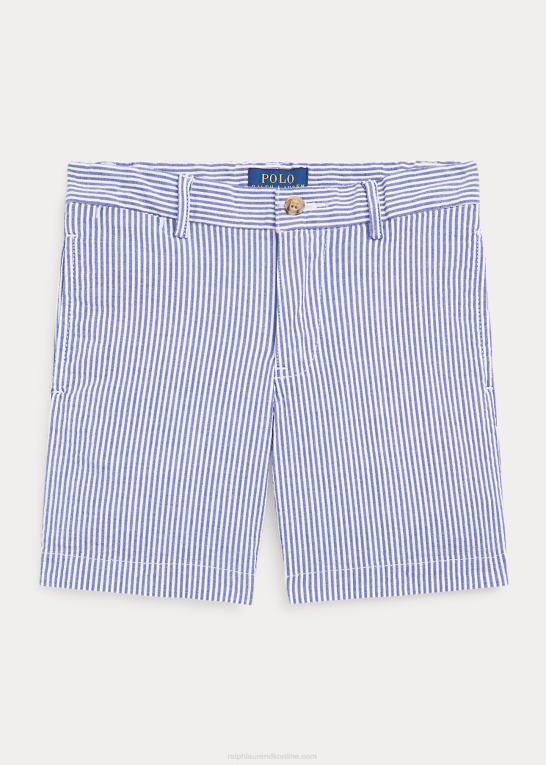 blå seersucker børn Ralph Lauren stretch bomuld seersucker short Z426B5659
