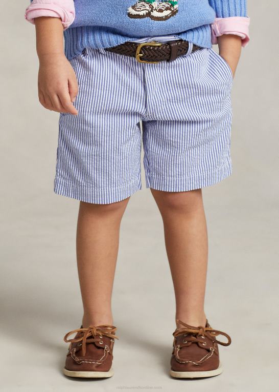 blå seersucker børn Ralph Lauren stretch bomuld seersucker short Z426B5659