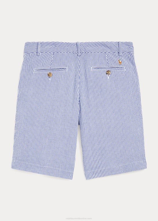 blå seersucker børn Ralph Lauren stretch bomuld seersucker short Z426B6159