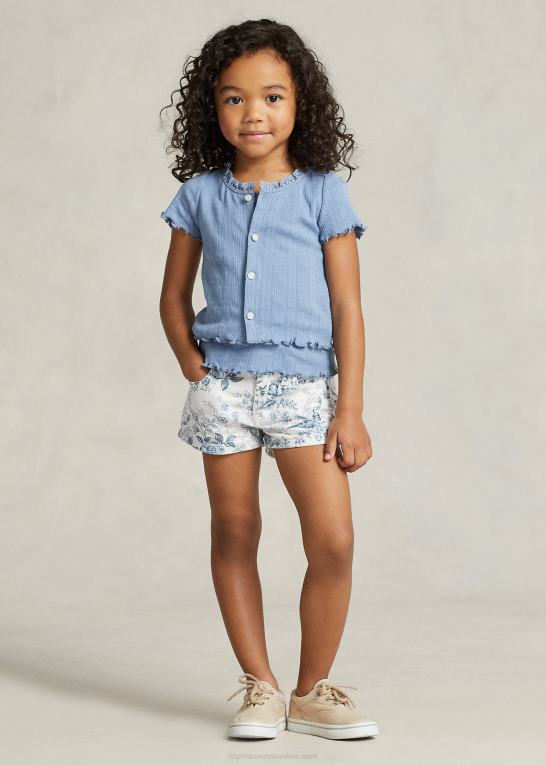 blomstret børn Ralph Lauren blomstret denimkort i bomuld Z426B6711