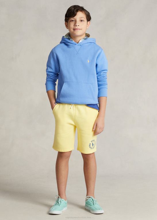 bristol gul børn Ralph Lauren stor pony logo fleece kort Z426B5651