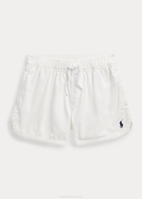 dækvask hvid børn Ralph Lauren bomuldstwill kort Z426B7141