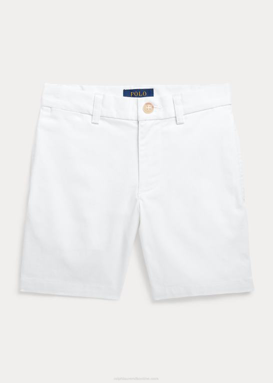 dækvask hvid børn Ralph Lauren lige pasform flex abrasion twill kort Z426B5623