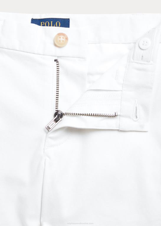dækvask hvid børn Ralph Lauren lige pasform flex abrasion twill kort Z426B5623