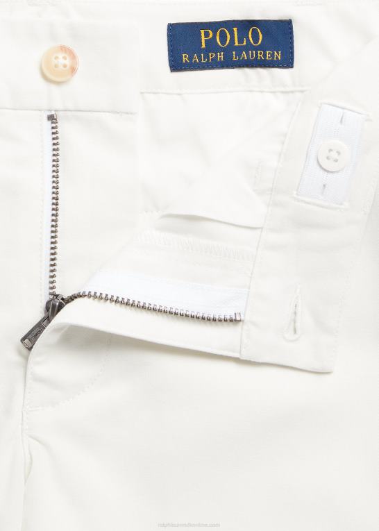 dækvask hvid børn Ralph Lauren lige pasform flex abrasion twill kort Z426B5647