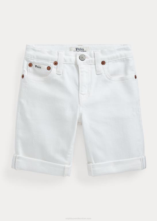 dell hvid børn Ralph Lauren sullivan slim stretch denim short Z426B5744