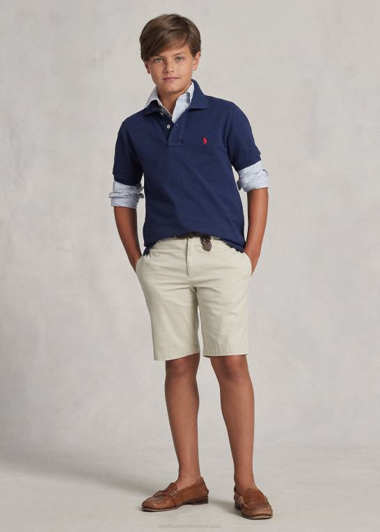 grundlæggende sand børn Ralph Lauren lige fit stretch chino short Z426B6017