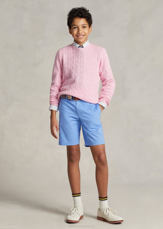 havneø blå børn Ralph Lauren lige pasform flex abrasion twill kort Z426B5645