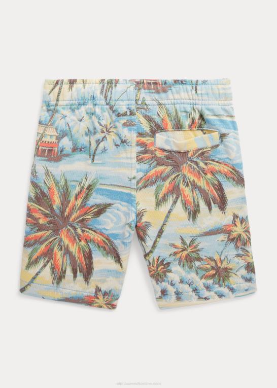 hawaiiansk strandbasar børn Ralph Lauren kort spa-frotté med tropisk print Z426B5737
