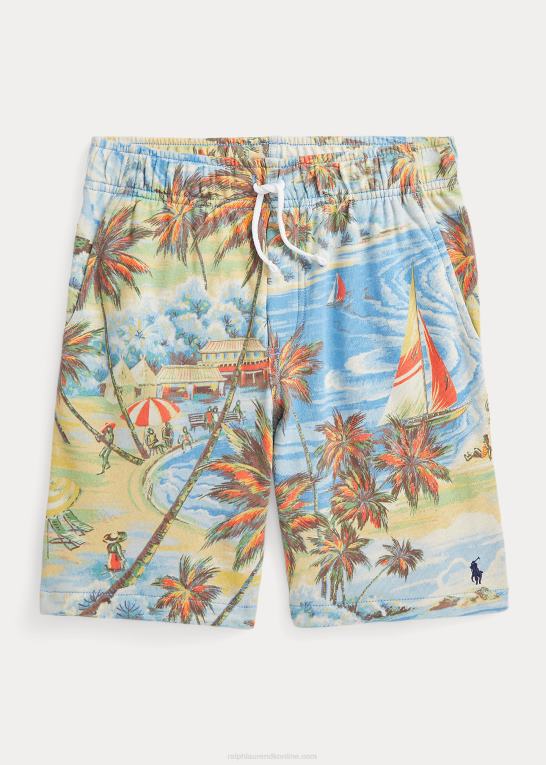 hawaiiansk strandbasar børn Ralph Lauren kort spa-frotté med tropisk print Z426B6095