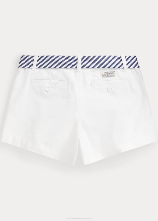 hvid børn Ralph Lauren bælte stretch chino kort Z426B6962