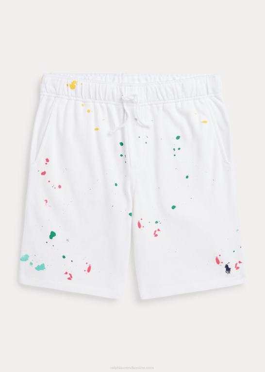 hvid børn Ralph Lauren maling splatter-print spa terry kort Z426B6004