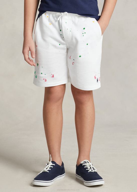 hvid børn Ralph Lauren maling splatter-print spa terry kort Z426B6004