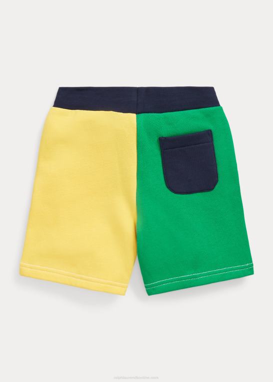 hvid multi børn Ralph Lauren farveblokeret fleece kort Z426B5796