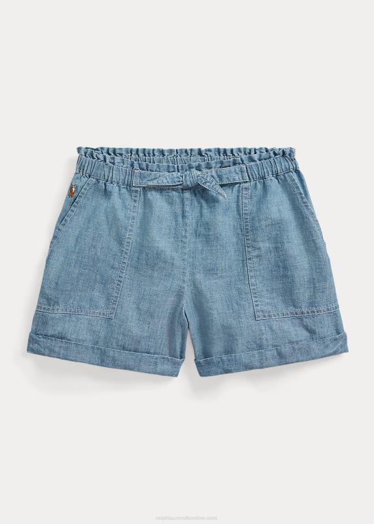indigo børn Ralph Lauren bomuld chambray camp kort Z426B7105