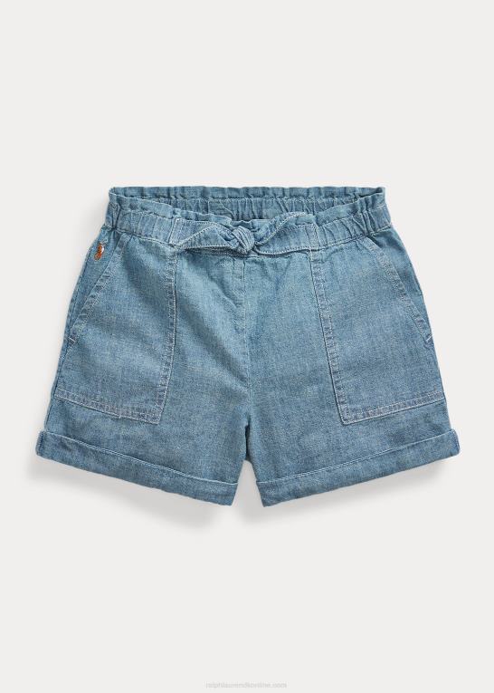 indigo børn Ralph Lauren bomuld chambray camp kort Z426B9938