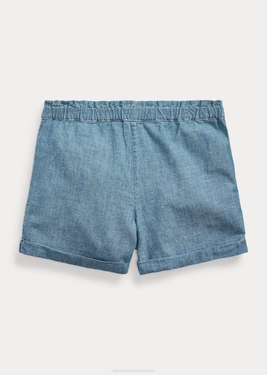 indigo børn Ralph Lauren bomuld chambray camp kort Z426B9938