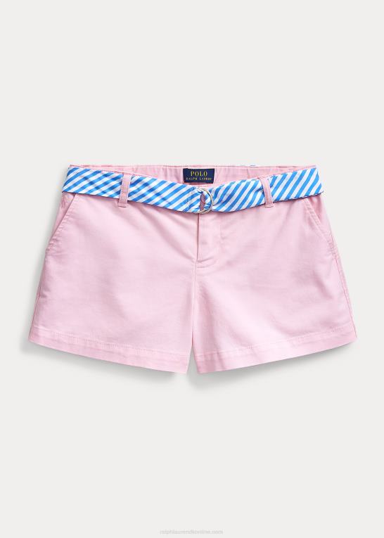 karmel pink børn Ralph Lauren bælte stretch chino kort Z426B6963