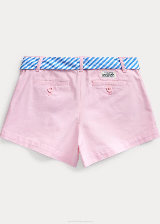karmel pink børn Ralph Lauren bælte stretch chino kort Z426B6963