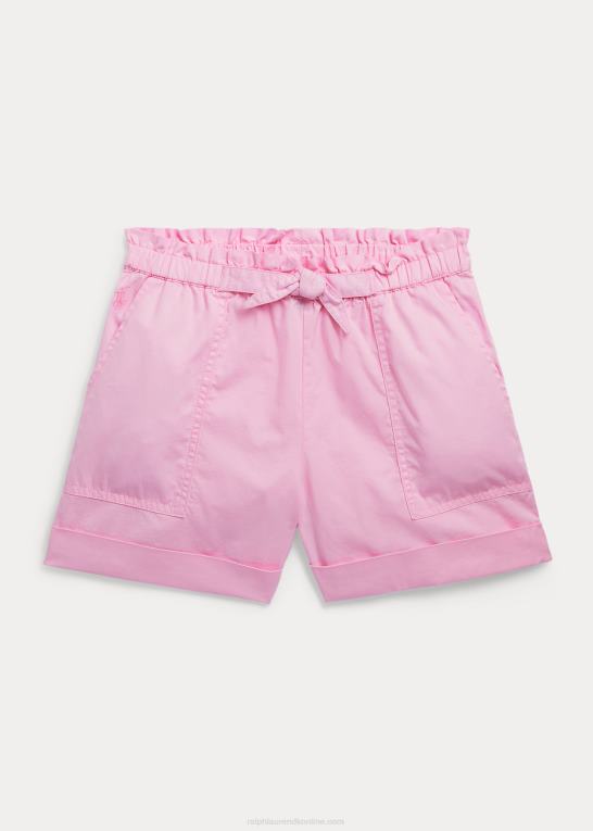 karmel pink børn Ralph Lauren bomuldstwill camp kort Z426B7151