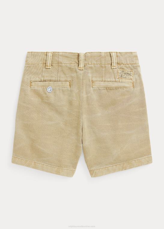 kystbeige børn Ralph Lauren bomuldstwill kort Z426B5749