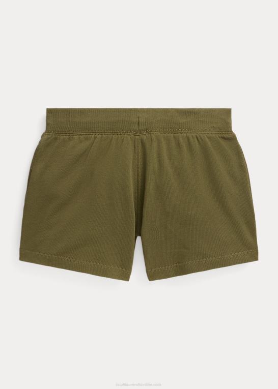 mørk salvie børn Ralph Lauren stor pony spa frotté kort Z426B7099
