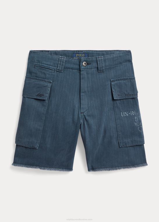 marineblå børn Ralph Lauren sildebenstwill kort Z426B6118