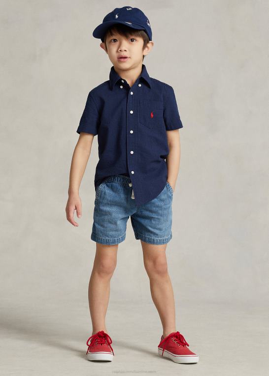 milbrook vask børn Ralph Lauren polo prepster denim short Z426B5653