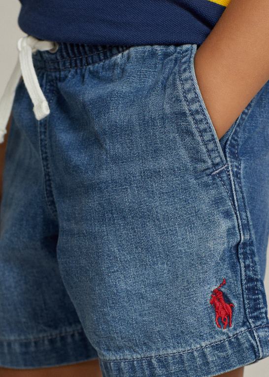 milbrook vask børn Ralph Lauren polo prepster denim short Z426B5653