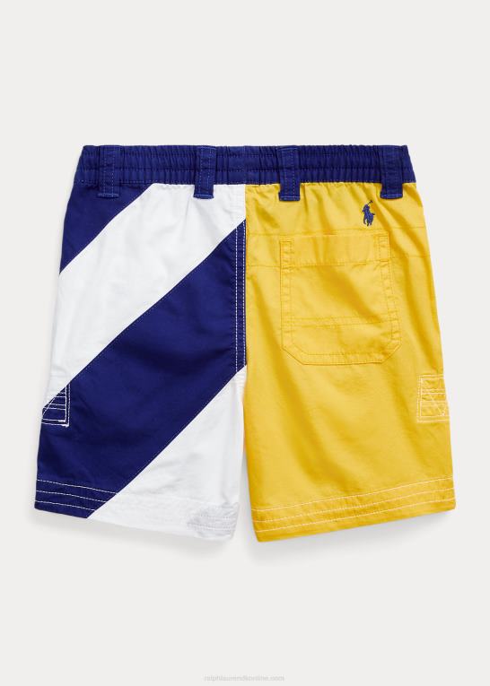 multi børn Ralph Lauren farveblokeret bomuldstwill kort Z426B5784