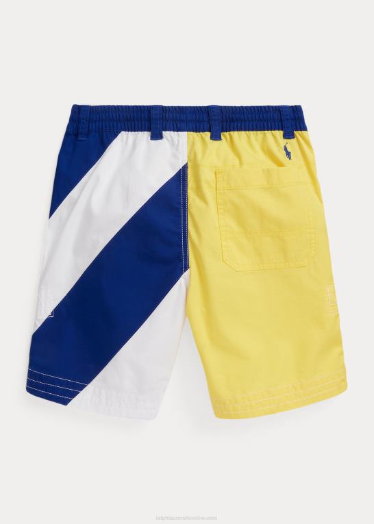 multi børn Ralph Lauren farveblokeret bomuldstwill kort Z426B9850