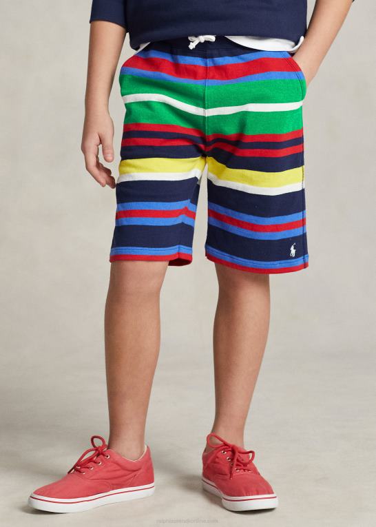 newport navy multi børn Ralph Lauren stribet bomuldsjersey kort Z426B5999
