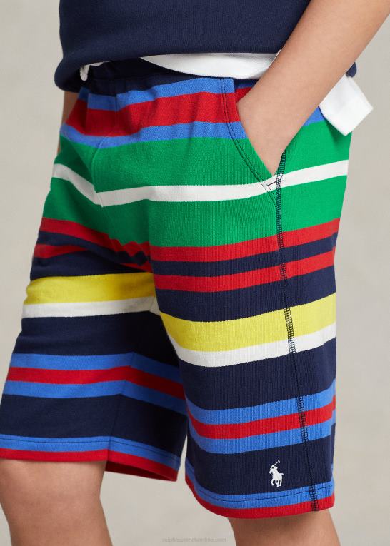 newport navy multi børn Ralph Lauren stribet bomuldsjersey kort Z426B5999