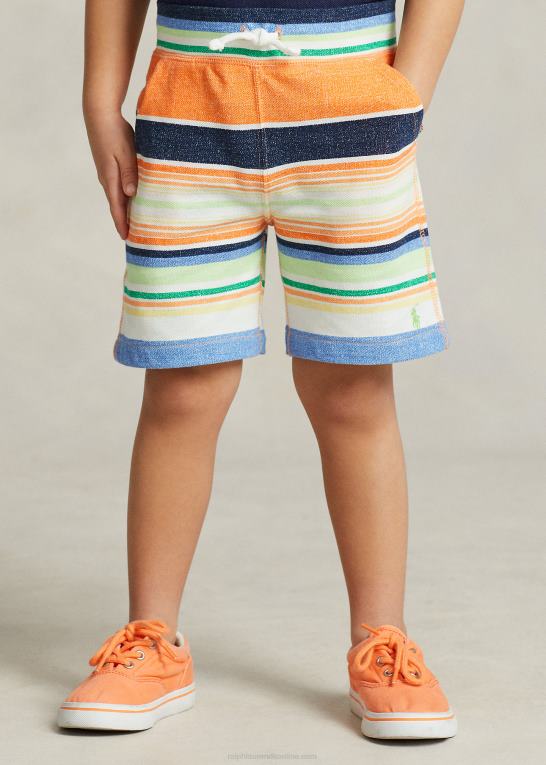 paradisstribe orange børn Ralph Lauren stribet bomuldsnetkort Z426B5631